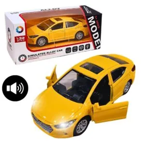 Hyundai Elantra Die-Cast Model - 1:32 Scale with Lights and Sound - Yellow