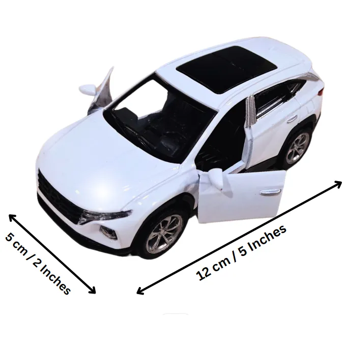 Hyundai Tucson SUV Die-Cast Model - 1:32 Scale with Lights and Sound - White - Image 2