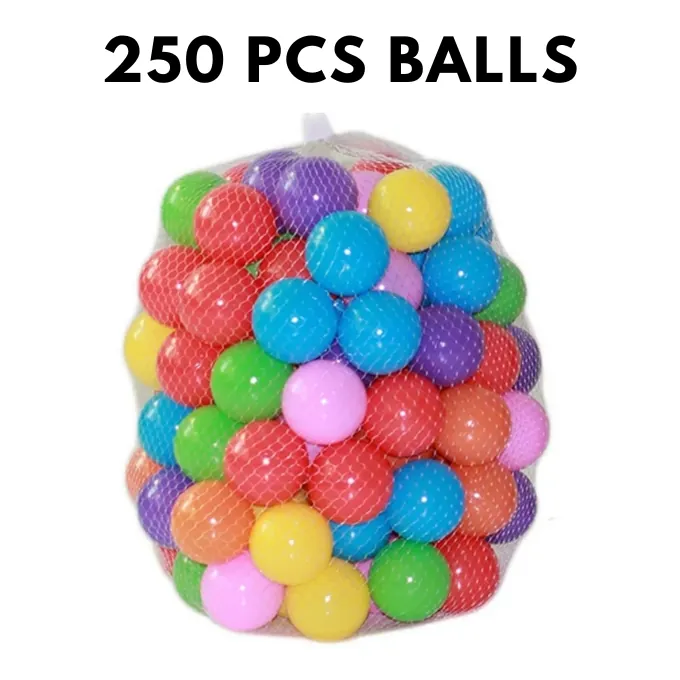 250 Multicolor Tent Balls - Premium Ball Pit Set for Kids
