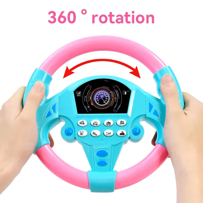 Electric Steering Wheel with Music & Lights ? Small Driving Toy for Kids - Image 2