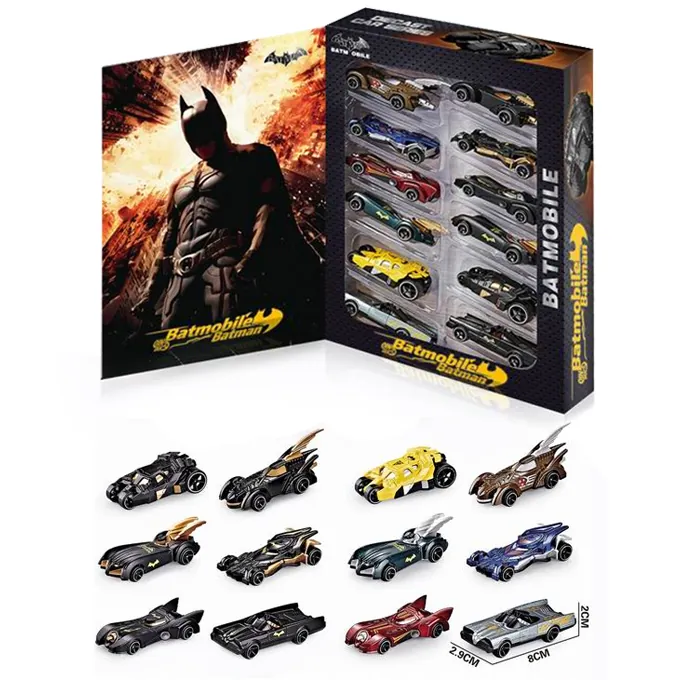 Batman Batmobile Die-Cast Collection Set - 12 Cars in 5 Models - Each Car Approx. 3 Inches
