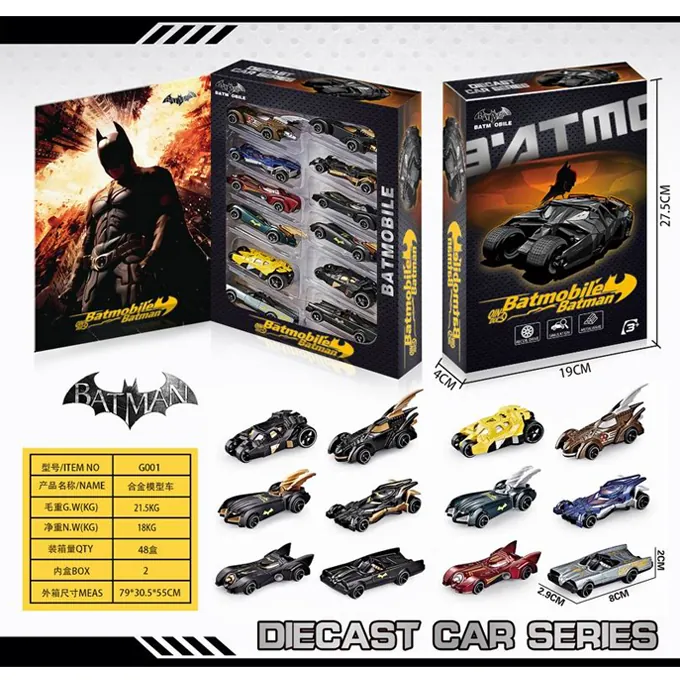 Batman Batmobile Die-Cast Collection Set - 12 Cars in 5 Models - Each Car Approx. 3 Inches - Image 4