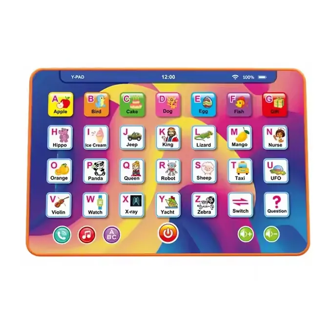 Y-PAD Mini Learning Machine Education Tablet for Kids 7-inch Preschool Learning Activities Touch Learn Tablet Toy Music Interactive Electronic Toy for Kids Gifts - Puzzle & Cubes - Image 4