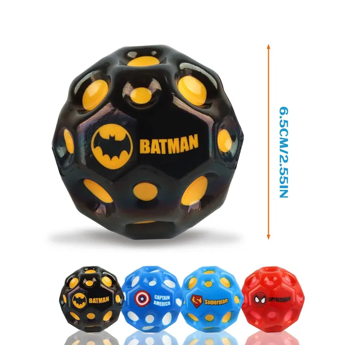 Super Hero Moon Ball - Hyper Bouncy Ball for Active Play and Outdoor Games - Assorted Colors - Image 2