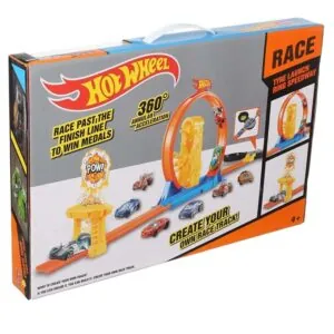 Hot Wheels 360 Speed Loop with 2 Cars Racing Track Set ? Fun Activity Toy