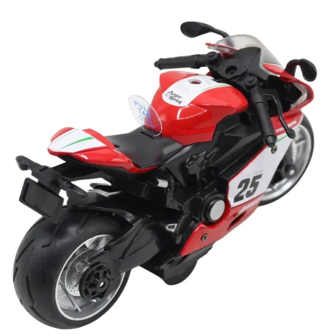 Heavy Bikes Sports die-cast Model Light and Music- Red - Image 4