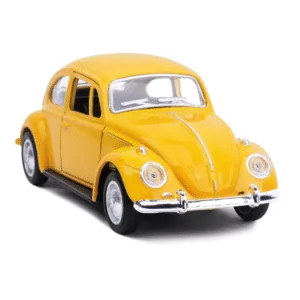 Classic VW Bug Vintage Replica – 1:36 Scale Collectible – Yellow