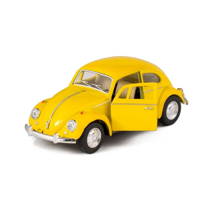 Classic VW Bug Vintage Replica – 1:36 Scale Collectible – Yellow - Image 2
