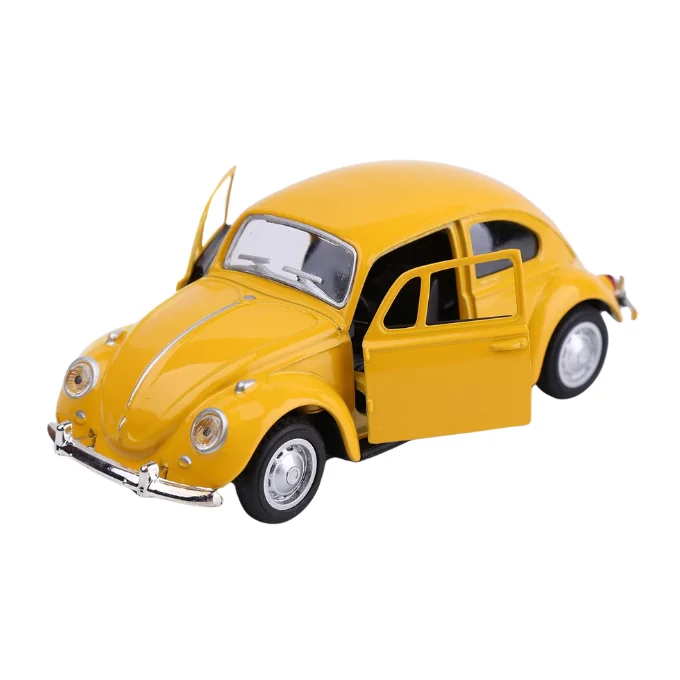 Classic VW Bug Vintage Replica – 1:36 Scale Collectible – Yellow - Image 4