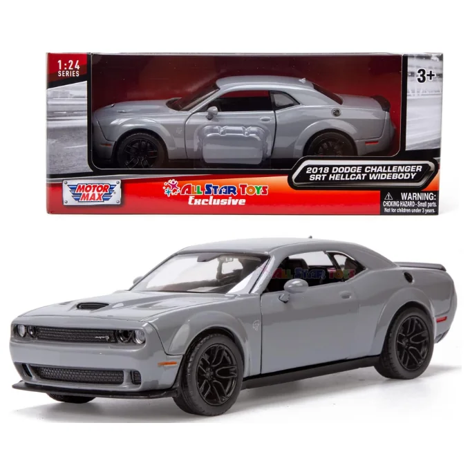 Dodge Challenger SRT Muscle Machine – 1:24 Grey Edition Die-Cast Car