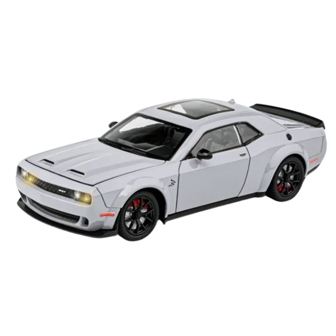 Dodge Challenger SRT Muscle Machine – 1:24 Grey Edition Die-Cast Car - Image 2