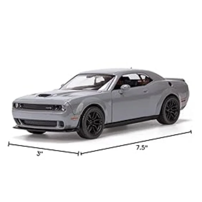Dodge Challenger SRT Muscle Machine – 1:24 Grey Edition Die-Cast Car - Image 3