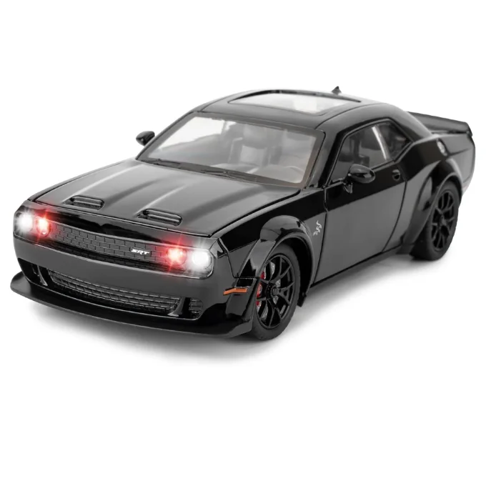 Dodge Challenger SRT Die-Cast Model Car – 1:24 Scale – Black - Image 2