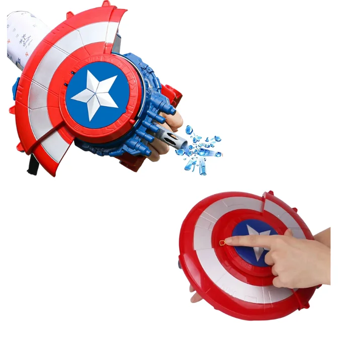 Captain America Dart & Gel Blaster ToyGun with Shield Launcher – 2-in-1 Superhero Toy for Kids - Image 2