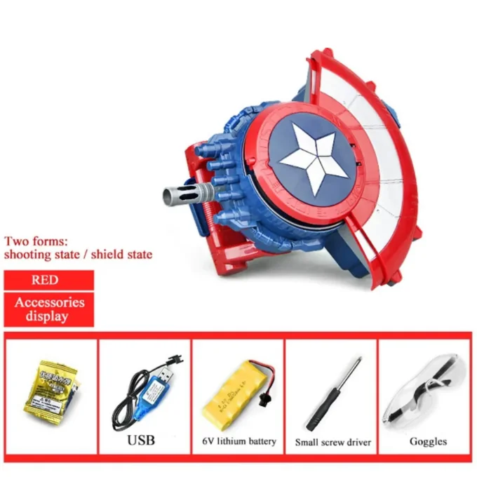 Captain America Dart & Gel Blaster ToyGun with Shield Launcher – 2-in-1 Superhero Toy for Kids - Image 3
