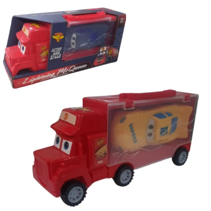 Mack Transporter & Lightning Racer Duo – Kids Toy Car Playset - Image 4