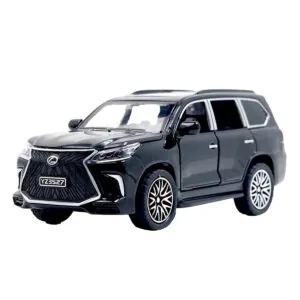 Lexus Land Cruiser Prado - Alloy Children's Sports Model Car Die-Cast Metal Toy Car - Front Doors & Boot & Hood Open - Size Approx. 5 inch - Black